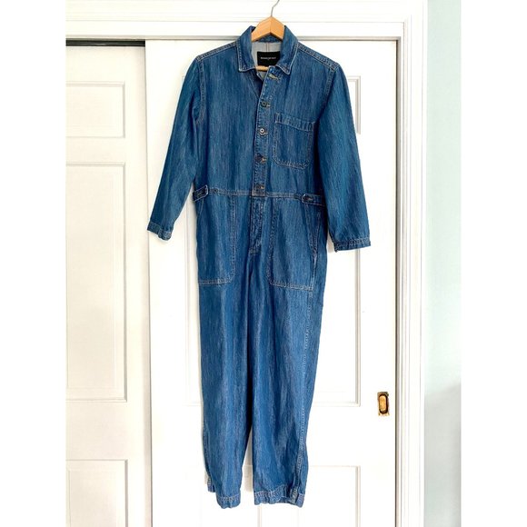 NEW! BANANA REPUBLIC Denim Jumpsuit/Coveralls Sz 8 - Picture 6 of 6